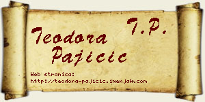 Teodora Pajičić vizit kartica